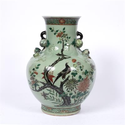 Lot 567 - Canton celadon vase