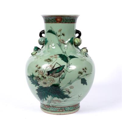 Lot 567 - Canton celadon vase