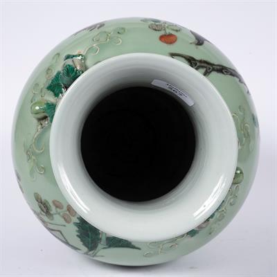 Lot 567 - Canton celadon vase