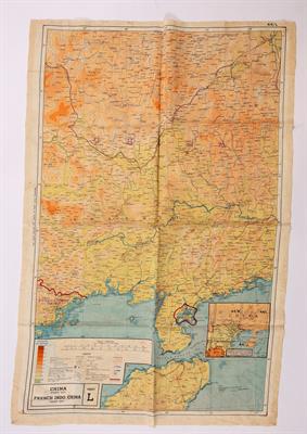 Lot 576 - M19 44M Double sided Escape and Evade WWII silk map