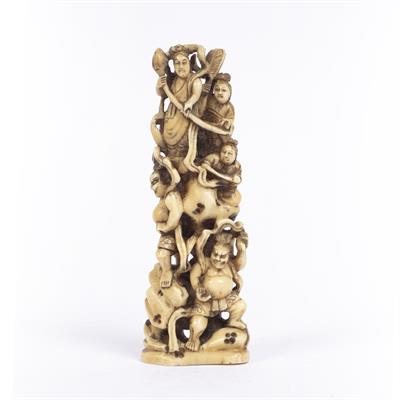 Lot 737 - Walrus ivory okimono