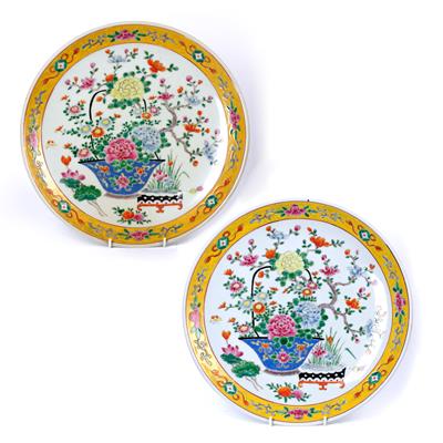 Lot 783 - Pair of porcelain chargers