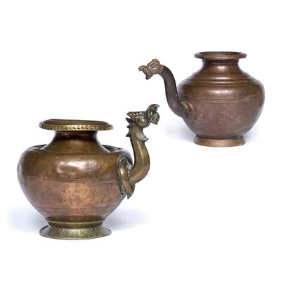 Lot 827 - Two copper lotas