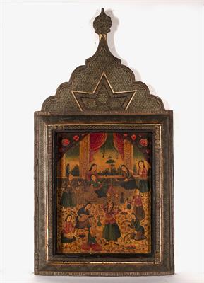 Lot 851 - Framed painted panel