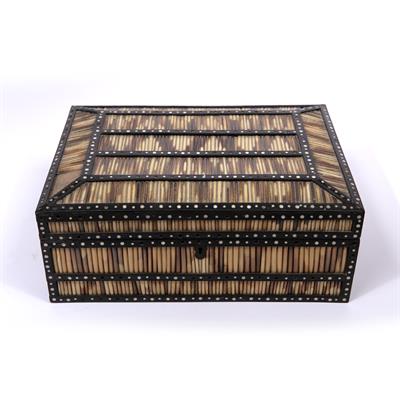 Lot 857 - Porcupine quill work box