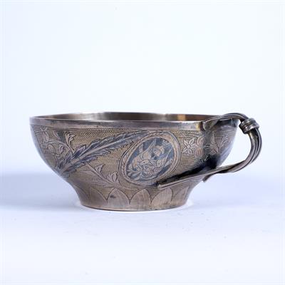 Lot 876 - Ottoman white metal cup