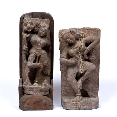 Lot 886 - Two schist reliefs