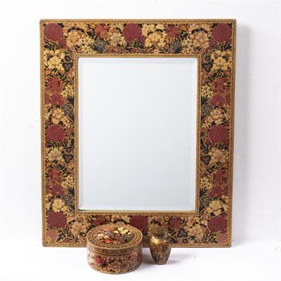 Lot 897 - Hand painted Kashmir mirror