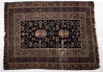 Lot 916 - Shirvan blue ground rug