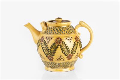 Lot 31 - Jason Shackleton (Contemporary)
Teapot, 1982
slipware
incised potter's seal and date
23