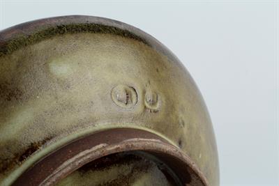 Lot 43 - Ladi Kwali (1925-1984) at Abuja Pottery 
Shallow bowl
green glaze