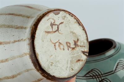 Lot 85 - Barbara Cass (1921-1992)
Four vases
three with 'BC York' mark, one with 'York' mark
tallest 19