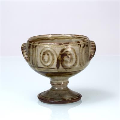 Lot 150 - Michael Cardew (1901-1983) at Wenford Bridge 
Chalice cup 
brushwork decoration 
impressed...