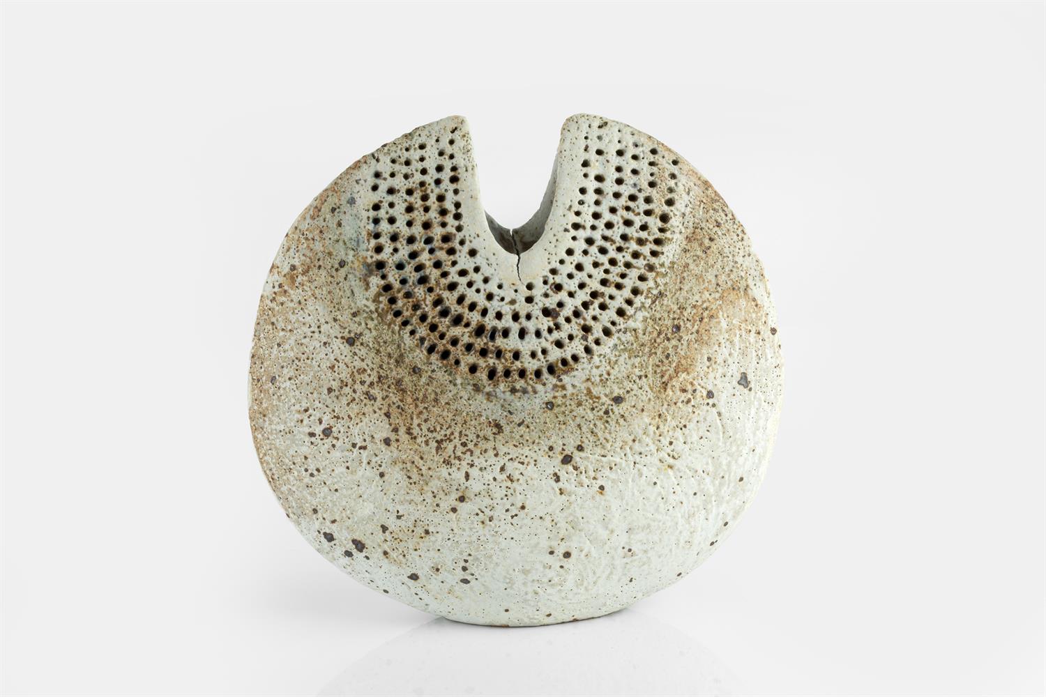 Lot 160 - Alan Wallwork (1931-2019)
Split oval
stoneware with textured glaze
incised initials
18