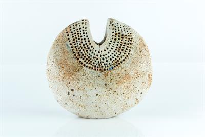 Lot 160 - Alan Wallwork (1931-2019)
Split oval
stoneware with textured glaze
incised initials
18