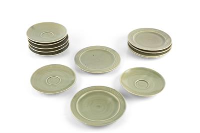 Lot 181 - David Leach (1911-2005)
Thirteen dishes
celadon glaze
impressed potter's seals
together with...