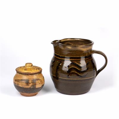 Lot 198 - Sid Tustin (1914-2005) at Winchcombe Pottery
Jug
slipware
impressed potter's and pottery seals
14