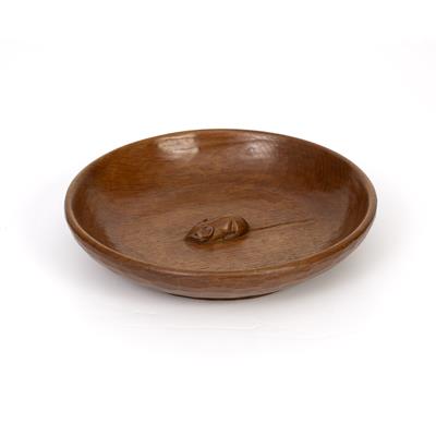 Lot 221 - Robert Thompson of Kilburn (1876-1955)
Mouseman circular bowl
oak
carved mouse signature
29cm...