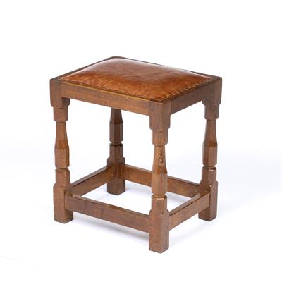 Lot 222 - Robert Thompson of Kilburn (1876-1955)
Mouseman stool