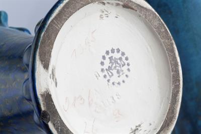 Lot 236 - Art Nouveau
Five Austrian vases, early 20th Century
blue glaze
impressed marks
29cm high (5)