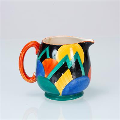 Lot 244 - Susie Cooper (1902-1995) for Gray's Pottery
Moon on the Mountain pattern jug
printed...