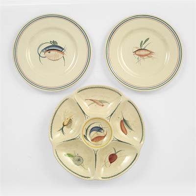 Lot 248 - Susie Cooper (1902-1995) for Crown BurslemA pair of platesprinted manufacturer's...