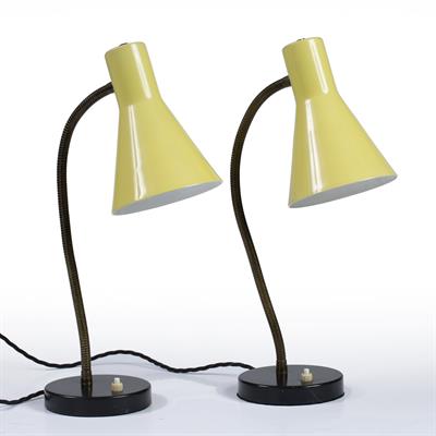 Lot 255 - British School
A pair of 'goose neck' lamps