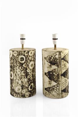 Lot 287 - John Beusmans for Carn Pottery
Pair of lamp bases
decorated with circles
30cm high (2)