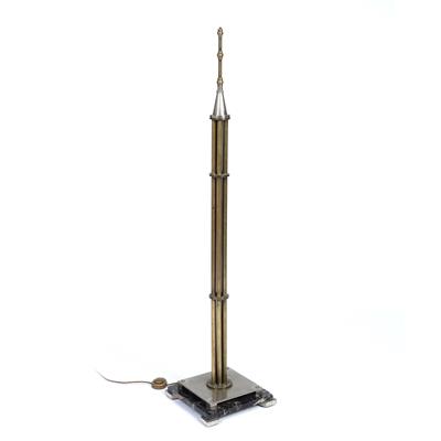 Lot 292 - French School
Standard lamp, circa 1950
steel, marble, and brass
145cm high