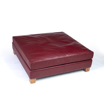 Lot 320 - Pierre Frey, Paris
Foot stool
with red leather upholstery
27cm high, 123cm wide