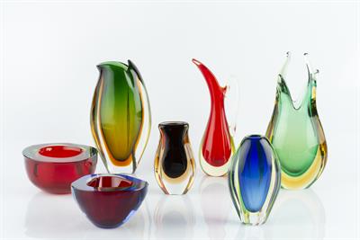 Lot 330 - Murano
Seven cased glass vases
tallest 18cm high (7)