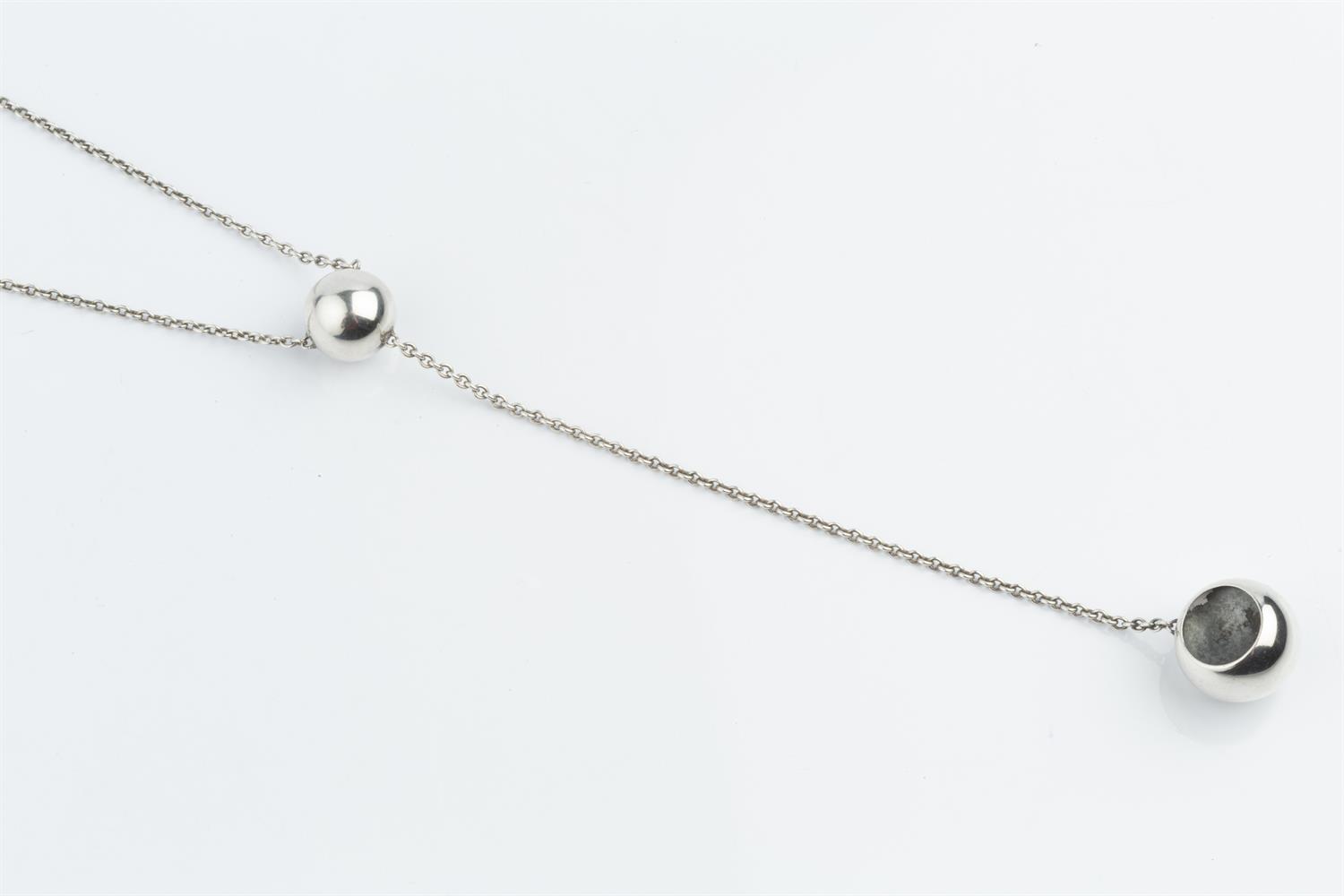 Lot 362 - Jaqueline Rabun (Contemporary) for Georg Jensen
Silver 'Cave' pendant necklace
signed and stamped...