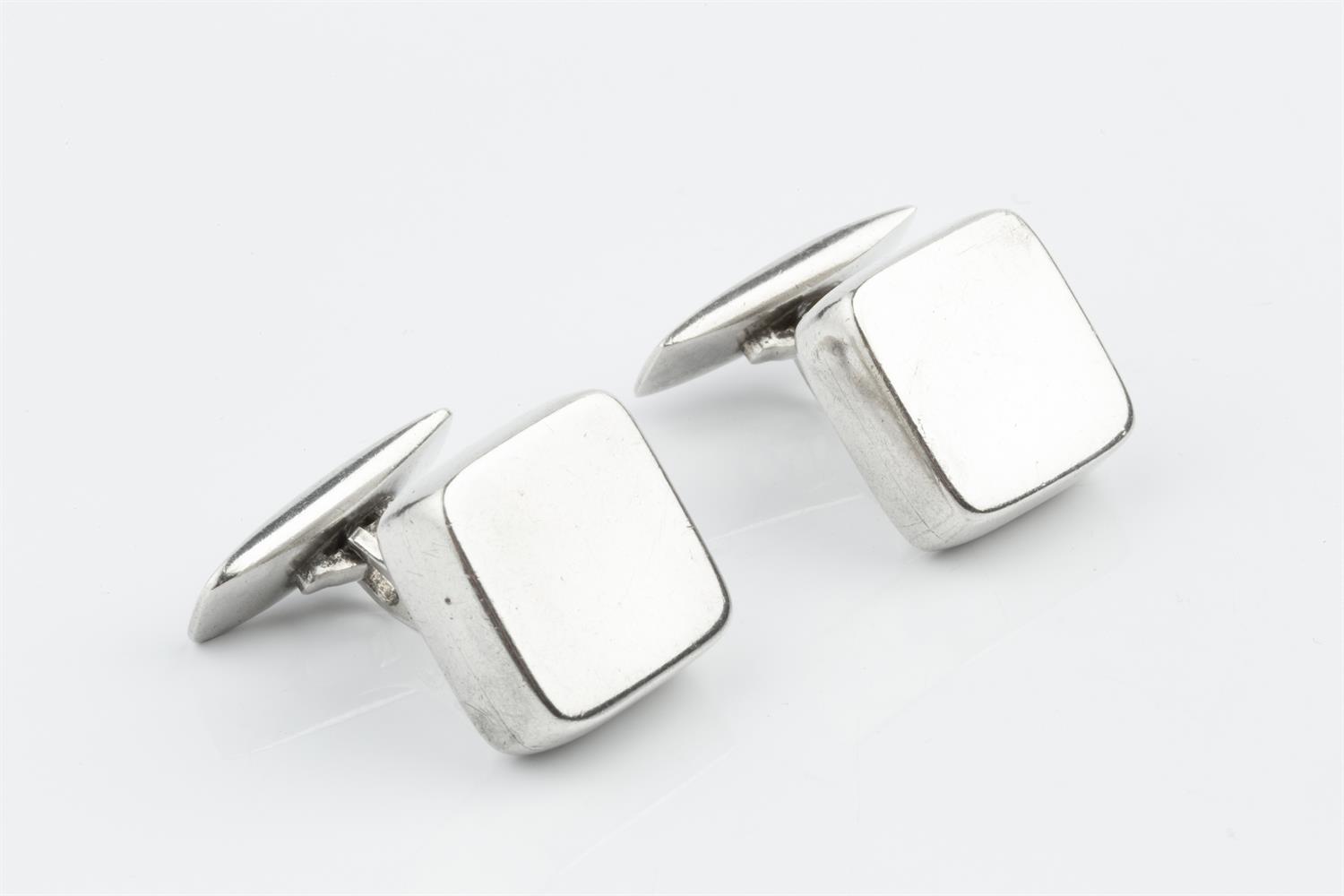 Lot 373 - Astrid Fog (1911-1993) for Georg Jensen
Square cufflinks
signed and stamped '925S...