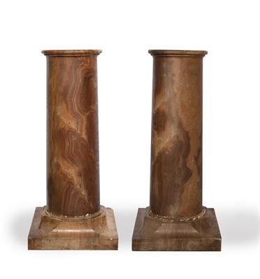 Lot 1 - Pair of Giallo Antico marble columns