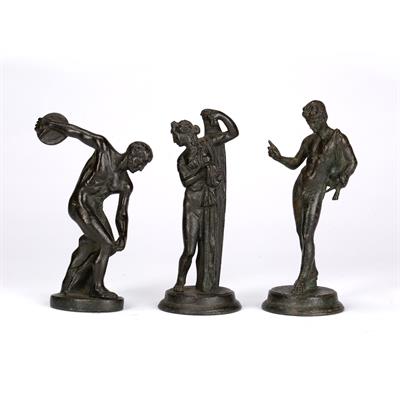 Lot 5 - Three small Grand Tour bronzes after the Antique