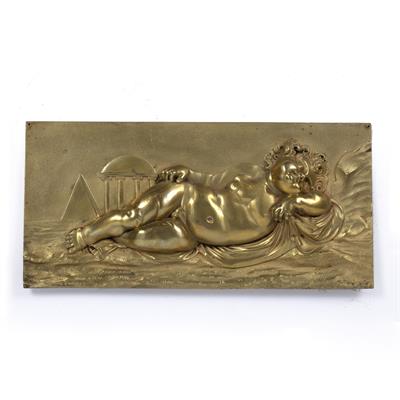 Lot 16 - Gilt bronze plaque/panel