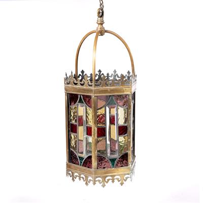 Lot 37 - Hexagonal hall lantern