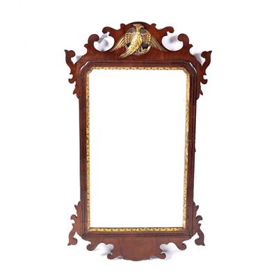 Lot 54 - Mahogany fret wall mirror