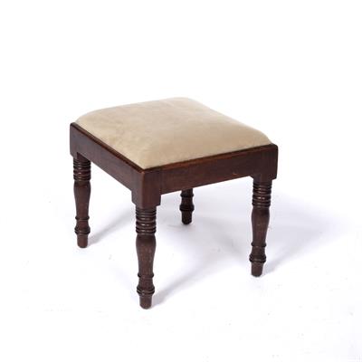 Lot 58 - Mahogany square stool