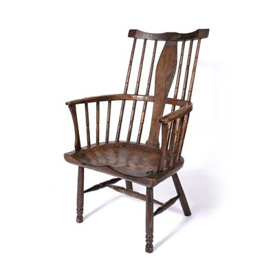 Lot 63 - Elm and ash Windsor chair