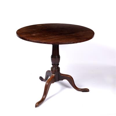 Lot 93 - Mahogany tip-up tripod table