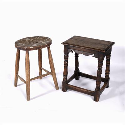 Lot 176 - Oak joint stool