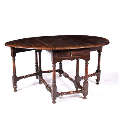 Lot 182 - Large oak gateleg table