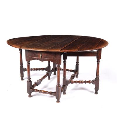 Lot 182 - Large oak gateleg table