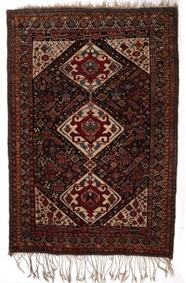 Lot 193 - Qashqai blue ground tribal rug