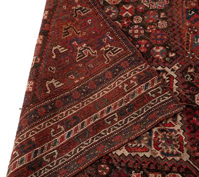 Lot 194 - Caucasian dark blue ground rug