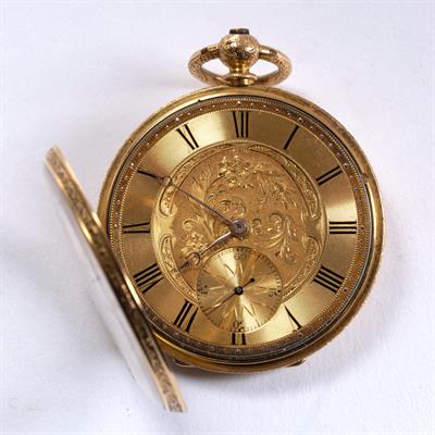 Lot 203 - 18ct gold cased Grohe pocket watch