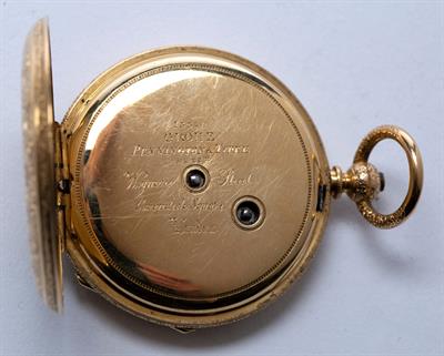 Lot 203 - 18ct gold cased Grohe pocket watch