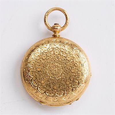 Lot 203 - 18ct gold cased Grohe pocket watch