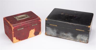 Lot 211 - Asprey leather bound jewellery box